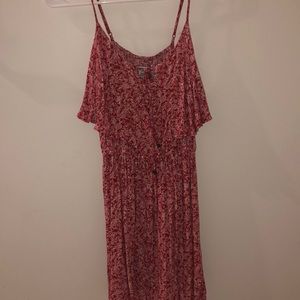 American Eagle Red Patterned Dress